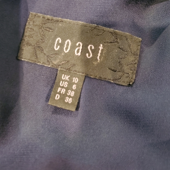 Coast Purple and Green Sleeveless Dress - Picture 4 of 5